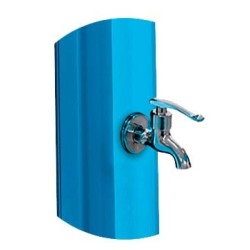 Douche solaire aluminium modèle Jolly avec rince pied 25 litres