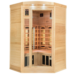 Cabine Sauna Infrarouge Intérieur Apollon Quartz 2 place Angulaire