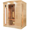 Sauna Apollon Quartz 3 personnes assises, une cabine intérieur 150 cm