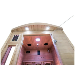 Sauna Apollon Quartz 3 personnes assises, une cabine intérieur 150 cm