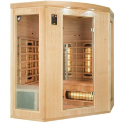 Sauna Infrarouge Naturel Apollon Quartz 3 place Angulaire Intérieur