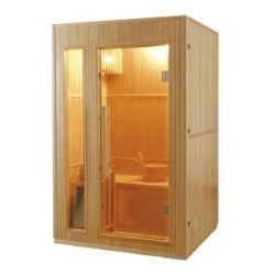 Sauna Traditionnel élégant et compact, le Zen 2 places en épicéa 3,5kW