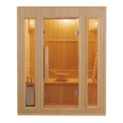 Sauna Traditionnel Vapeur France Sauna Zen 3 places intérieur 3,5kW