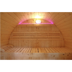 Sauna traditionnel d'extérieur Gaïa LUNA  avec terrasse de détente