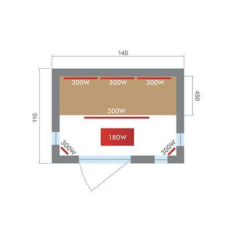 Cabine sauna infrarouge d'intérieur France-Sauna Spectra 2 personnes