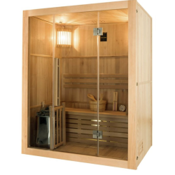 Sauna Traditionnel Vapeur France Sauna Sense 3 places intérieur