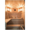Sauna finlandais intérieur façade en verre France Sauna Sense 4 places