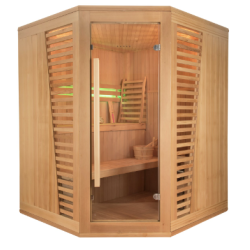 Sauna Traditionnel Contemporain Venetian 3/4 places Angulaire 4,5 kW
