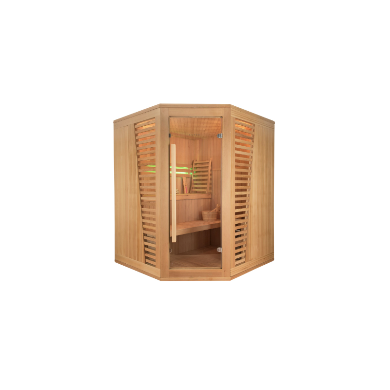 Sauna Traditionnel Contemporain Venetian 3/4 places Angulaire 4,5 kW