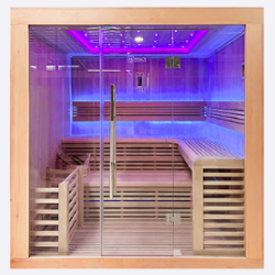 Sauna Traditionnel Design UTOPIA 6 places avec poêle Electrique 8kw