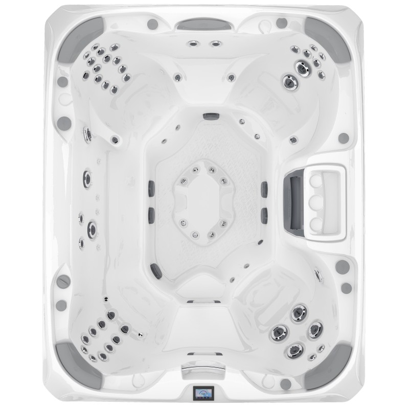 Le jacuzzi Aspen de la série 880 est un spa 7 personnes spacieux sans position allongée et comprend deux banquettes.