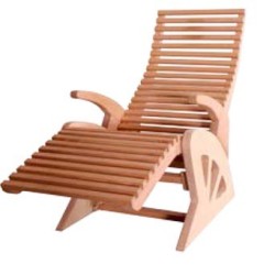 Fauteuil en bois ergonomique Alto Confort pour sauna