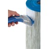 Brosse à jet d'eau pour nettoyer filtre cartouche de spa et piscine